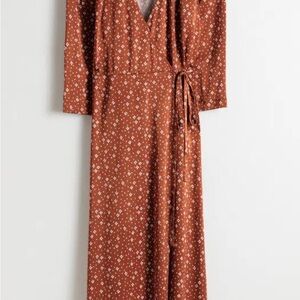 & Other Stories Satin Wrap Dress